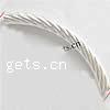 Sterling Silver Tube Beads, 925 Sterling Silver, twist Approx 4mm 