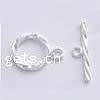Sterling Silver Toggle Clasp, 925 Sterling Silver, Twist, single-strand Approx 2.8mm 