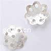 Sterling Silver Bead Caps, 925 Sterling Silver, Flower, plated, hollow Approx 0.5mm 