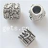 Zinc Alloy European Beads, antique silver color plated, without troll & mixed, nickel, lead & cadmium free Approx 5mm 