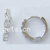 Sterling Silver Huggie Hoop Earring, 925 Sterling Silver, Donut, plated, with cubic zirconia 
