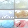 Crystal Beads, faceted Oval, Mixed color Inch 