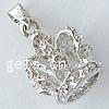 Zinc Alloy Crown Pendants, plated nickel, lead & cadmium free Approx 3.5mm 