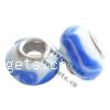 European Lampwork Sterling Silver Core Beads,With 925 Stamp, Rondelle Approx 5MM 