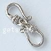 Sterling Silver S Hook Clasp, 925 Sterling Silver, plated 