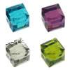 Swarovski® 5601 6mm Kristall Würfel Perlen, Swarovski, facettierte, gemischte Farben, 6mm, 288PCs/Menge, verkauft von Menge