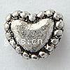 Zinc Alloy Heart Beads, plated lead & cadmium free Approx 1.5mm 