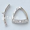 Sterling Silver Toggle Clasp, 925 Sterling Silver, Triangle, plated, textured & single-strand Approx 2mm [