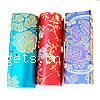 Cosmetic Jewelry Case, Silk, Rectangle, with flower pattern, mixed colors [