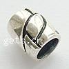 No Troll Thailand Sterling Silver European Beads, Tube, without troll & stripe Approx 5mm 
