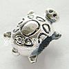 No Troll Thailand Sterling Silver European Beads, Turtle, without troll Approx 4.8mm 