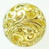 Zinc Alloy Hollow Beads, plated cadmium free Approx 3mm 