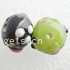 Handmade Lampwork Beads, Rondelle,9x14mm, Hole:Approx 2MM, Sold by PC