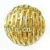 Zinc Alloy Hollow Beads, Round, plated cadmium free, 22mm 