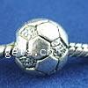 No Troll Thailand Sterling Silver European Beads, Drum, without troll Approx 4.6mm 