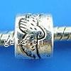 No Troll Thailand Sterling Silver European Beads, Tube, without troll Approx 6.21mm 