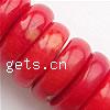 Natural Coral Beads, Rondelle, red, Grade A, 9-13x4-7mm .5 Inch, Approx 