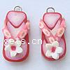 Polymer Clay Jewelry Pendants, Shoes, pink Approx 2mm 