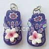 Polymer Clay Jewelry Pendants, Shoes, purple Approx 2.5mm 
