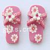 Polymer Clay Jewelry Pendants, Shoes, pink Approx 0.5mm 