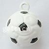 Brass Jingle Bell for Christmas Decoration, enamel, white, lead & cadmium free, 17mm Approx 2mm 