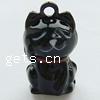Brass Jingle Bell for Christmas Decoration, Cat, enamel, black, lead & cadmium free Approx 2.5mm 