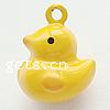 Brass Jingle Bell for Christmas Decoration, Duck, enamel, yellow, lead & cadmium free Approx 2mm 