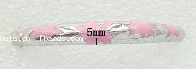 Perles émail alliage de zinc, avec alliage de zinc, tube, Placage, plus de couleurs à choisir, sans cadmium, 41x5mm, Trou:Environ 1mm, Vendu par PC