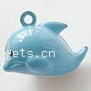 Brass Jingle Bell for Christmas Decoration, Dolphin, enamel, blue, lead & cadmium free Approx 2.5mm 