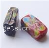 Handmade Lampwork Beads, Rectangle, 22x13x9mm, Hole:Approx 3MM, Sold by PC