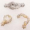 Zinc Alloy Magnetic Clasp, plated, magnetism about 3000 gauss & with rhinestone 