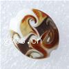 Handmade Lampwork Beads, Flat oval, 14x17x6mm, Hole:Approx 2MM, Sold by PC