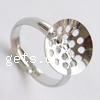 Brass Sieve Ring Base, plated, adjustable Approx effectmm, US Ring 