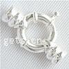 Sterling Silver Spring Ring Clasp, 925 Sterling Silver, plated, with end cap 14mm 