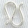 Sterling Silver S Hook Clasp, 925 Sterling Silver, plated, smooth 11mm 