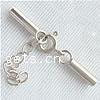 Sterling Silver Spring Ring Clasp, 925 Sterling Silver, plated, with extender chain & with end cap 6mm 