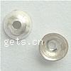 Sterling Silver Bead Caps, 925 Sterling Silver, Dome, plated Approx 0.4mm 