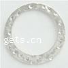 Sterling Silber Linking Ring, 925 Sterling Silber, Kreisring, plattiert, gehämmert, keine, 21x16x0.5mm, Bohrung:ca. 16mm, verkauft von PC