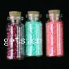 Box Glass Seed Beads, with Glass Bottle, Round, mixed colors, 1.9-4mm 