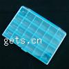 Plastic Bead Container, Rectangle, 24 cells 