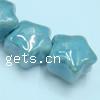 Colorful Plated Porcelain Beads, Star, blue Approx 2mm 