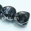 Colorful Plated Porcelain Beads, Triangle, black Approx 2mm 