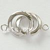 Messing Ring-Ring Verschluss, Kreisring, plattiert, Einzelstrang, keine, 12x12x2mm, Bohrung:ca. 2mm, verkauft von setzen