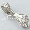 Sterling Silver Pinch Bail, 925 Sterling Silver, plated Approx 3mm 