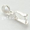 Sterling Silver Pinch Bail, 925 Sterling Silver, plated, with cubic zirconia Approx 3mm 