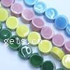 Glazed Porcelain Beads, Flat Round Approx 1mm 