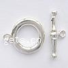 Sterling Silver Toggle Clasp, 925 Sterling Silver, Round, plated, smooth & single-strand Approx 2.5mm 