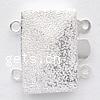 Sterling Silver Box Clasp, 925 Sterling Silver, Rectangle, plated  & stardust Approx 2mm 