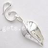Sterling Silver Hook and Eye Clasp, 925 Sterling Silver, Leaf, plated Approx 6mm 