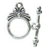 Zinc Alloy Toggle Clasp, Round, single-strand cadmium free  Approx 2mm 